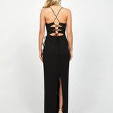 DERRY SCOOPED BOW GOWN B73D15L