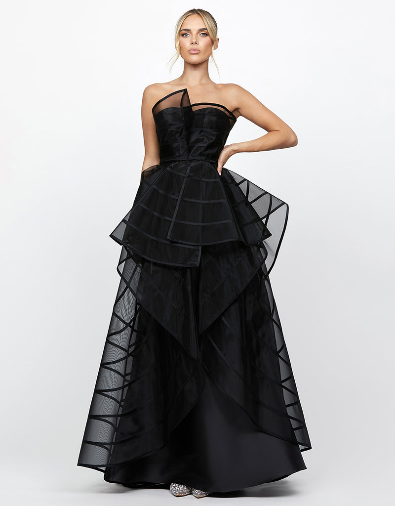 ARABELLA STRIPED BALL GOWN B73D25L