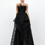 ARABELLA STRIPED BALL GOWN B73D25L
