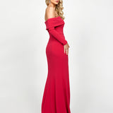 ZOLA OFF SHOULDER GOWN WITH DETACHABLE BELT B73D33L