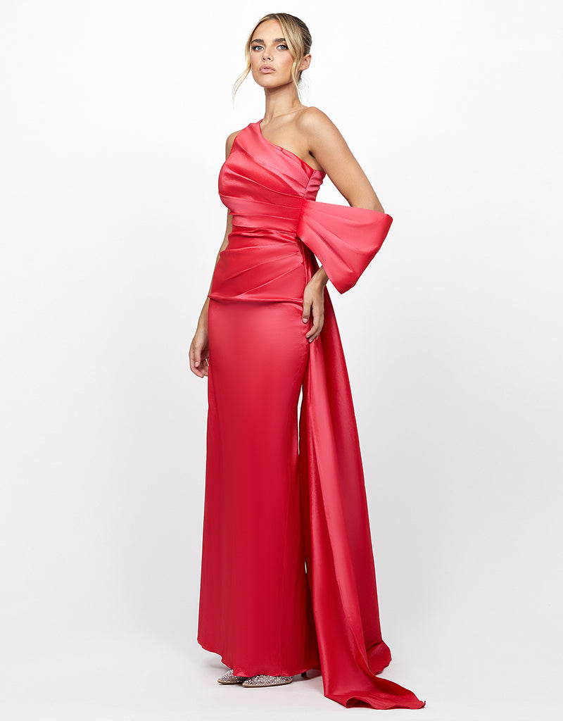CHLO ASYMMETRIC GOWN WITH TRAIN B73D35L