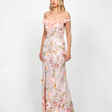 LORIE SCOOPED OFF SHOULDER GOWN B73D38L
