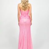 KNOWLES APPLIQUED GOWN B73D76L