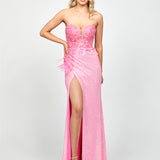 KNOWLES APPLIQUED GOWN B73D76L