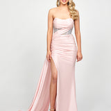 LOTTIE STRAPLESS SASH GOWN B73D78L