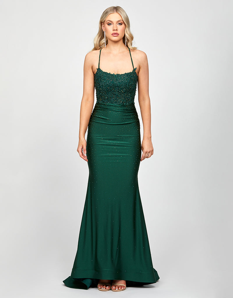 SUZY FITTED FISHTAIL GOWN B73D80L