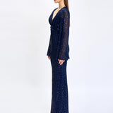 HANA BELL SLEEVE SEQUIN GOWN B74D25L