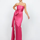 GABRIELLE STRAPLESS COLUMN GOWN B74D39L