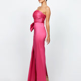 GABRIELLE STRAPLESS COLUMN GOWN B74D39L