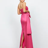 GABRIELLE STRAPLESS COLUMN GOWN B74D39L