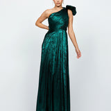 MONICA ONE SHOULDER BOW GOWN B74D44L