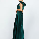 MONICA ONE SHOULDER BOW GOWN B74D44L