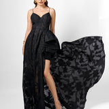 DANI CASCADING RUFFLE GOWN SAMPLE B75D05HL