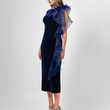CHARLIE CASCADING RUFFLE MIDI B75D07S