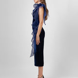 CHARLIE CASCADING RUFFLE MIDI B75D07S
