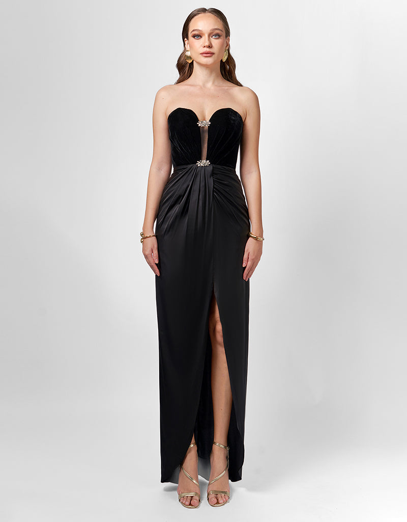 ELIA STRAPLESS EMBELLISHED MIDAXI SAMPLE B75D08L