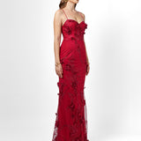 RYANN FLORAL LACE UP GOWN SAMPLE B75D13L