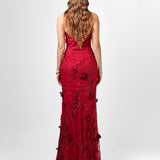 RYANN FLORAL LACE UP GOWN SAMPLE B75D13L