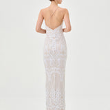 SERA STRAPPY BACK SEQUIN GOWN B75D17L