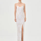 SERA STRAPPY BACK SEQUIN GOWN B75D17L