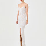SERA STRAPPY BACK SEQUIN GOWN B75D17L