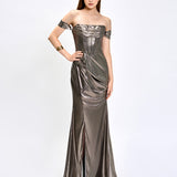 BRIDIE CORSET DRAPE GOWN B75D21L