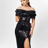 JAYLAN OFF SHOULDER GOWN B76D36L