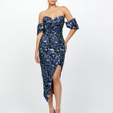 JORDANA JACQUARD MIDI B77D46S - Blue