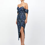 JORDANA JACQUARD MIDI B77D46S - Blue
