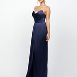 BONNI STRAPLESS SASH GOWN B77D52L - Navy