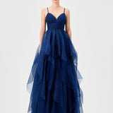 SOLENNE TIERED BALL GOWN B77D71L