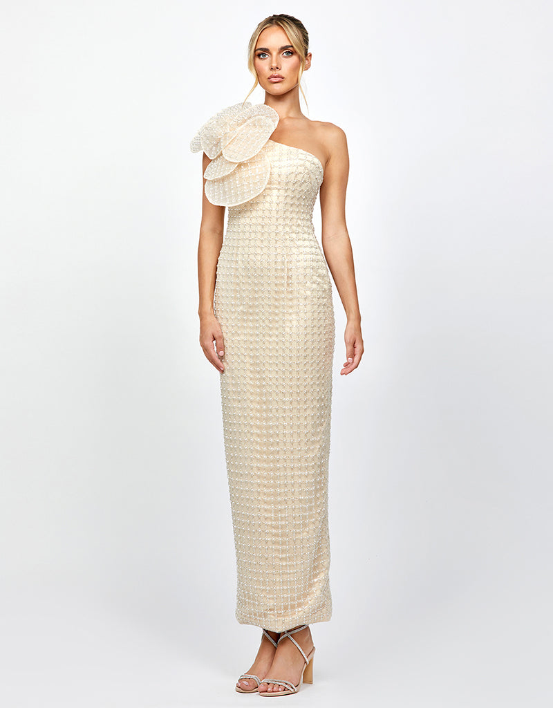 DALYLAH ONE SHOULDER STATEMENT MIDAXI B80D16L