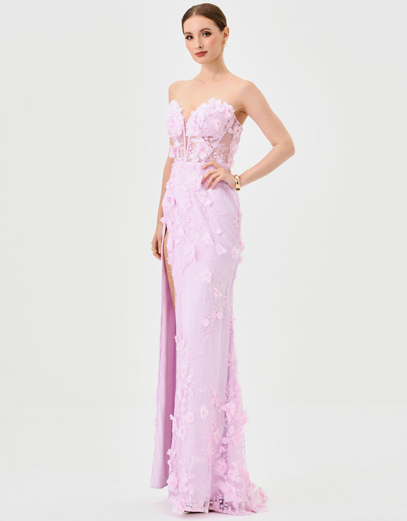 TERI 3D FLORAL GOWN B81D35L