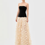 AVENNA STRAPLESS PETAL GOWN B81D44L