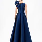 MIRELLA V NECK RUFFLE GOWN B81D51L