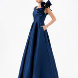 MIRELLA V NECK RUFFLE GOWN B81D51L