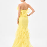 ZITA STRAPLESS RUFFLE GOWN B82D61L