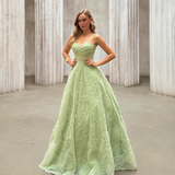 ISADORA TULLE BALL GOWN B82D64L - Pistachio Green
