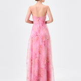 MEIRA STRAPLESS FRILL GOWN B83D0139