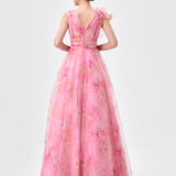 CRESSIDA RUFFLE SHOULDER GOWN B83D0140