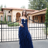 ZIANA STRAPLESS RUFFLE BALL GOWN B83D0186