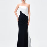 ROELLA ASYMMETRIC SASH GOWN B83D02100