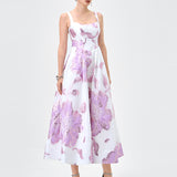 ROMAINE SQUARE NECK MIDI B83D0147