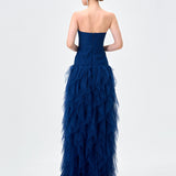 ZIANA STRAPLESS RUFFLE BALL GOWN B83D0186