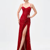 JUNIE LACE FISHTAIL GOWN B83D0289