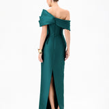 WEISS ASYMMETRIC OFF SHOULDER GOWN B84D0426