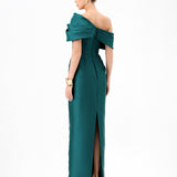 WEISS ASYMMETRIC OFF SHOULDER GOWN B84D0426