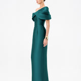 WEISS ASYMMETRIC OFF SHOULDER GOWN B84D0426