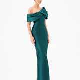 WEISS ASYMMETRIC OFF SHOULDER GOWN B84D0426