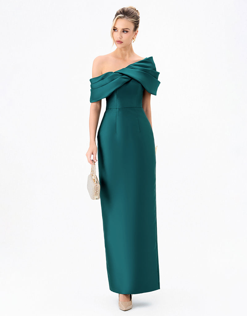 WEISS ASYMMETRIC OFF SHOULDER GOWN B84D0426